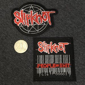 2 BAND PATCHES SLIPKNOT MAGGOTS MUSIC FANS METAL R